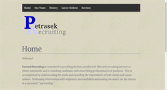 Desktop Screenshot of petrasekrecruiting.com