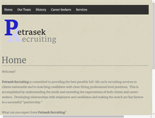 Tablet Screenshot of petrasekrecruiting.com